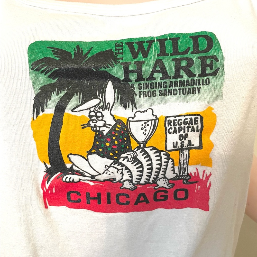 Vintage Used Wild Hare Reggae Club Tank Top ~ marked XL but more medium